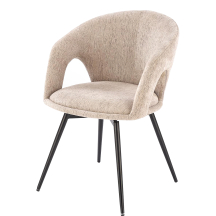 Krzesło metalowe K-550 Czarny / Beż Podstawowe