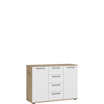 Komoda KM-2 Dąb artisan / Biały FORMO Podstawowe
