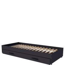 Łóżko dolne 90 x 200 ze stelażem i szufladą antracyt VERSO Podstawowe