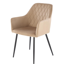 Krzesło metalowe K-558 Czarny / Beż Podstawowe