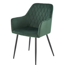 Krzesło metalowe K-558 Czarny / Ciemny Zielony Podstawowe