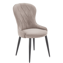 Krzesło metalowe K-366 Czarny / Beż Podstawowe