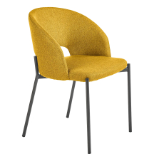 Krzesło metalowe K-373 Czarny / Musztardowy Podstawowe