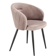 Krzesło metalowe K-430 Czarny / Beż Podstawowe