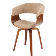 Krzesło drewniane K-545 Orzech / Beż Podstawowe