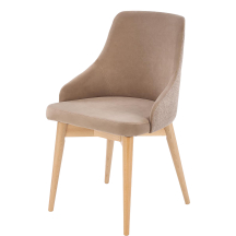 Krzesło drewniane MALAGA Buk / Beż Podstawowe