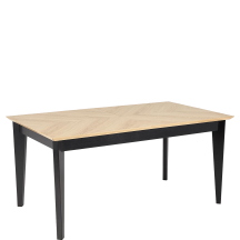 Stół rozkładany 160-240x90x75 EDMONDO Dąb Naturalny / Czarny Podstawowe