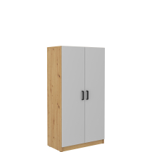 Szafa 2D 107 Jasny Szary/Dąb Artisan MALTA JASNY SZARY / DĄB ARTISAN Podstawowe