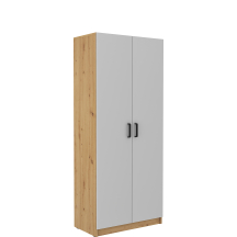 Szafa 2D 111 Jasny Szary/Dąb Artisan MALTA JASNY SZARY / DĄB ARTISAN Podstawowe