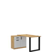 Biurko z komodą 130 Jasny Szary/Dąb Artisan MALTA JASNY SZARY / DĄB ARTISAN Podstawowe