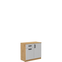 Komoda 820 Jasny Szary/Dąb Artisan MALTA JASNY SZARY / DĄB ARTISAN Podstawowe