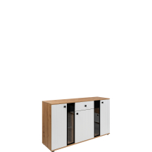 Komoda 20 Biały / Dąb Artisan SALSA MDF Podstawowe