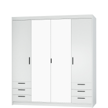 Szafa 4D WH04 6S Biały ELENA Podstawowe