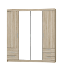 Szafa 4D SO04 6S Dąb Sonoma ELENA Podstawowe