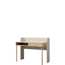 Biurko młodzieżowe z szufladą Szary Beż YUKI Podstawowe