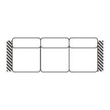 Sofa bez boków bez funkcji spania 3B/F PORTO Szkic