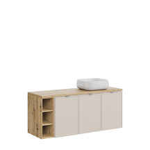 Szafka łazienkowa wisząca z umywalką 140 cm BELLA CASHMERE Podstawowe