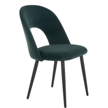 Krzesło metalowe K-384 Czarny / Ciemny Zielony Podstawowe