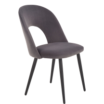 Krzesło metalowe K-384 Czarny / Popielaty Podstawowe