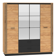 Szafa 4-drzwiowa z lustrem i szufladami URSO 01 URSO Podstawowe