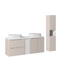 Zestaw mebli do łazienki 140 cm SET-NOC B WHITE NOVA CASHMERE Podstawowe