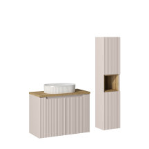 Zestaw mebli do łazienki 80 cm SET-NOC B OAK NOVA CASHMERE Podstawowe