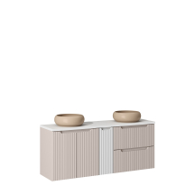 Szafka łazienkowa wisząca z umywalką 140 cm NOVA CASHMERE Podstawowe