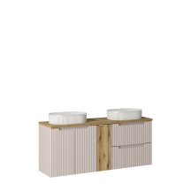 Szafka łazienkowa wisząca z umywalką 140 cm NOVA CASHMERE Podstawowe