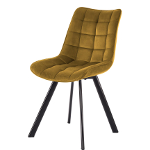 Krzesło metalowe K-332 Musztardowe Podstawowe