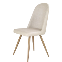 Krzesło metalowe K-214 Dąb Miodowy / Ciemny Krem Podstawowe