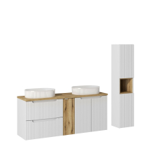 Zestaw mebli do łazienki 140 cm SET-NOW B OAK NOVA WHITE Podstawowe