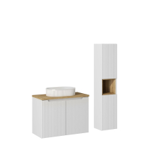 Zestaw mebli do łazienki 80 cm SET-NOW B OAK NOVA WHITE Podstawowe