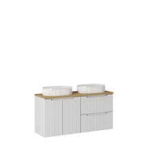 Szafka łazienkowa wisząca z umywalką 120 cm NOVA WHITE Podstawowe