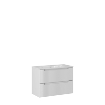 Szafka łazienkowa wisząca z umywalką 80 cm NOVA WHITE Podstawowe