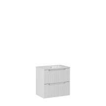 Szafka łazienkowa wisząca z umywalką 60 cm NOVA WHITE Podstawowe