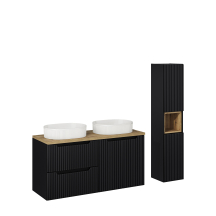 Zestaw mebli do łazienki 120 cm SET-NOB B OAK NOVA BLACK Podstawowe