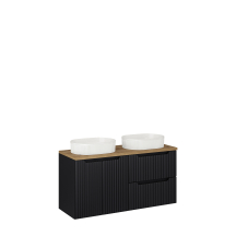 Szafka łazienkowa wisząca z umywalką 120 cm NOVA BLACK Podstawowe