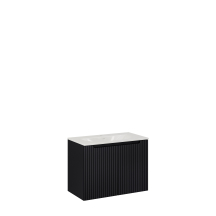 Szafka łazienkowa wisząca z umywalką 80 cm NOVA BLACK Podstawowe