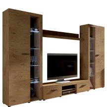 Zestaw mebli do salonu DL01 Dąb Lefkas RUMBA XL Podstawowe