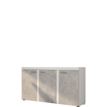 Komoda BJ22 3F Beton Jasny / Biały RUMBA Podstawowe
