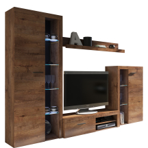 Zestaw mebli do salonu DL01 Dąb Lefkas RUMBA Podstawowe