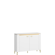 Komoda 2-drzwiowa z oświetleniem Biały Połysk LAZK01 LAZIO Podstawowe