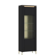 Witryna pojedyncza z podświetleniem Czarny Mat LAZV01 NORICA Podstawowe