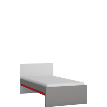 Łóżko 90 x 200 ze stelażem i materacem LASZ01 Chili Red LASER Podstawowe