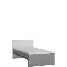 Łóżko 90 x 200 ze stelażem i materacem LASZ01 Błękit LASER Podstawowe