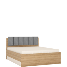 Łóżko 160 x 200 ze stelażem i materacem LYOZ04 LYON JASNY Podstawowe