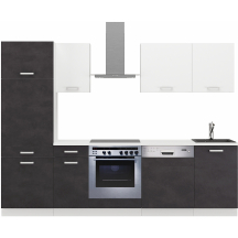 Zestaw mebli kuchennych 270 z blatem Matera / Biały TONI Podstawowe