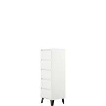 Komoda wysoka z 5 szufladami BORG Biały Mat BORG Podstawowe