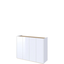 Komoda 4-drzwiowa z oświetleniem EA-02 Biały Połysk EASY Podstawowe