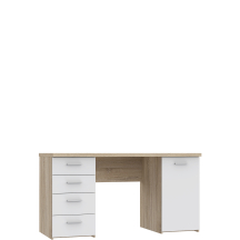 Biurko z 4 szufladami i szafką NET106 Dąb Sonoma / Biały MT926-Q36 Podstawowe